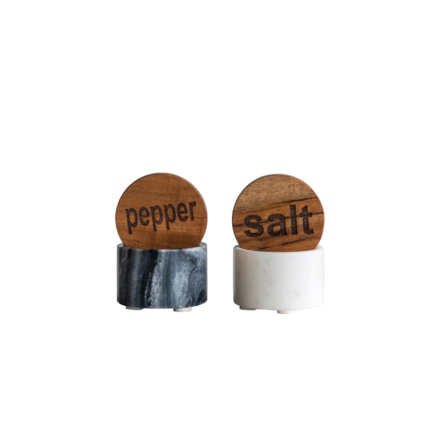 Salt & Pepper Marble Pinch Pots